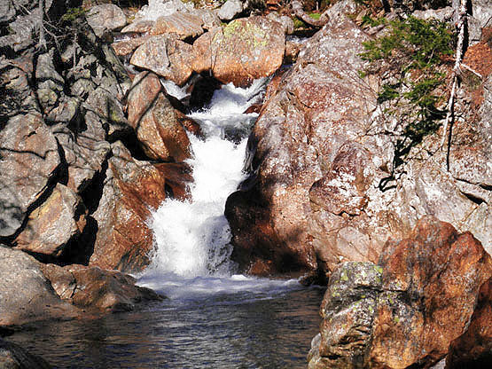 Glen Ellis Falls Upper falls - Waterfalls, NH, New Hampshire, White Mountains near Wildcat Mountain